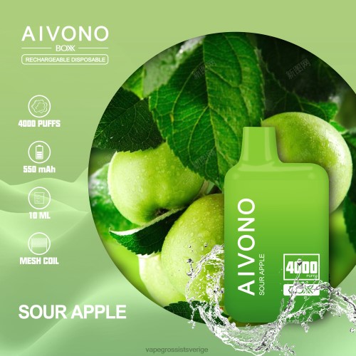 Nicotine Vapes Wholesale - Aivono AIM BOXX 4000 syrligt äpple 0J0HX220