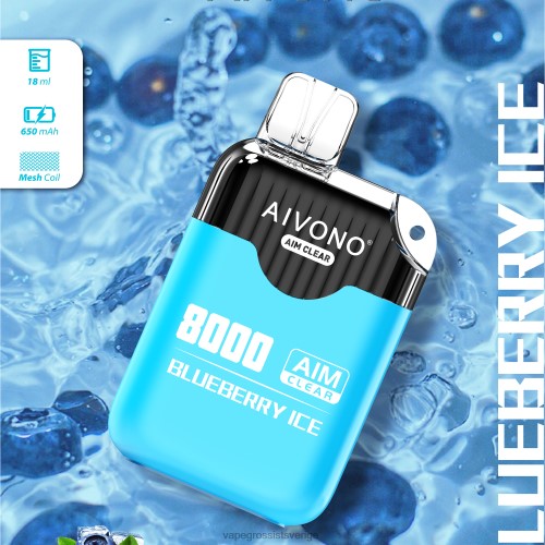 Vape Grossist - Aivono AIM CLEAR 8000 blåbärsis 0J0HX206