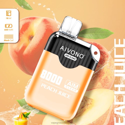 Vape Wholesale Reviews - Aivono AIM CLEAR 8000 persikajuice 0J0HX203