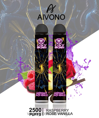 Disposable Vapes Sweden - Aivono AIM SNAKE 2500 hallonrosa vanilj 0J0HX317