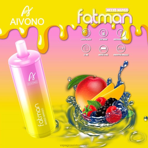 Vape Grossist - Aivono FATMAN 6800 blandad mango 0J0HX26