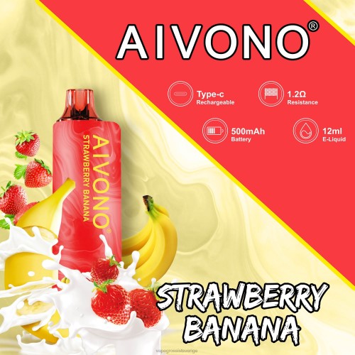 Disposable Vapes Sweden - Aivono AIM GUN 7000 jordgubbsbanan 0J0HX107