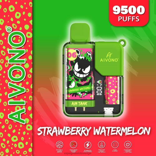 Vape Grossist - Aivono AIM TANK 9500 jordgubbsvattenmelon 0J0HX46