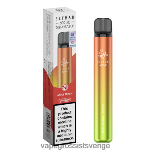 Nicotine Vapes Wholesale - äpple persika BXF6H0270 ELFBAR 600V2 20 mg