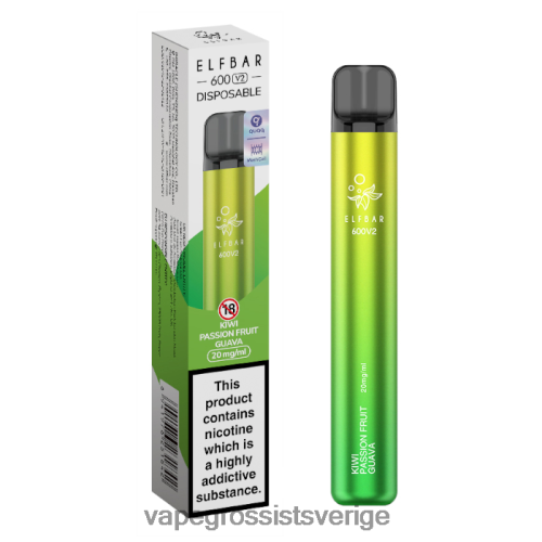 Vape Grossist - kiwi passionsfrukt guava BXF6H0286 ELFBAR 600V2 20 mg