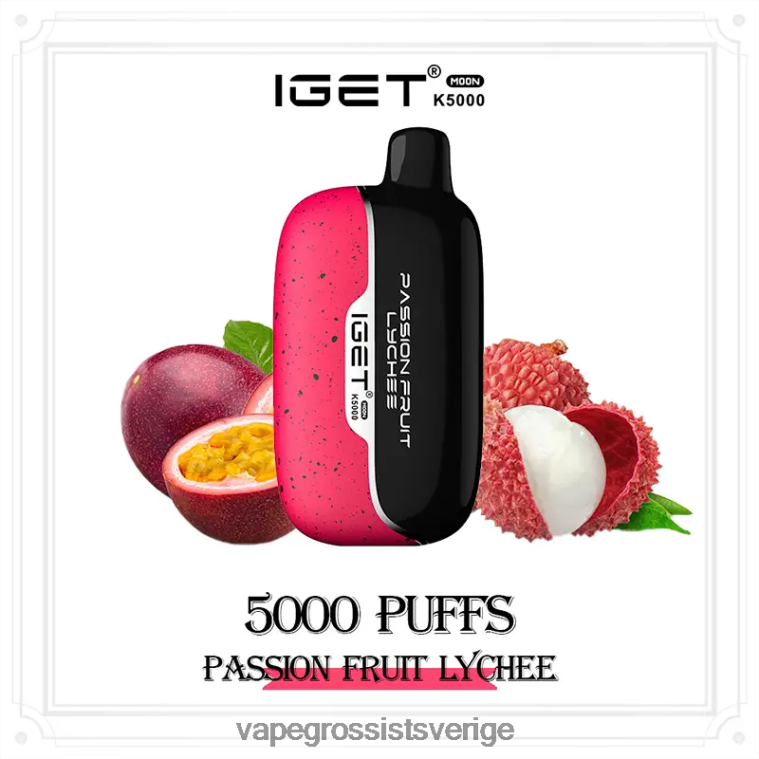 Nicotine Vapes Wholesale - IGET Moon k5000 4RZXTL10 passionsfrukt litchi