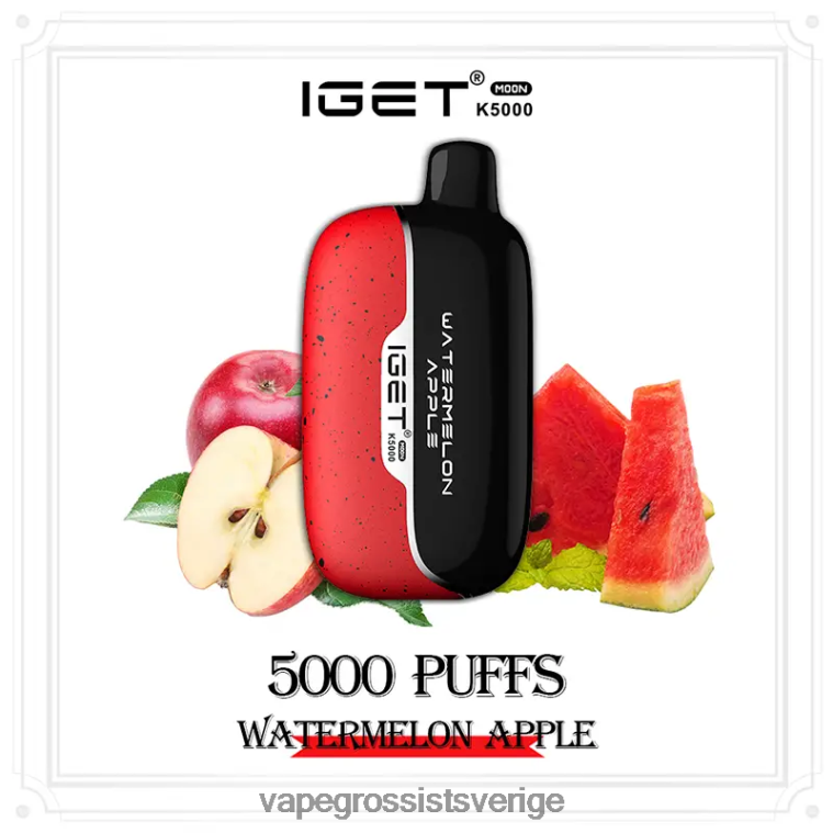 Vape Grossist - IGET Moon k5000 4RZXTL6 vattenmelon äpple