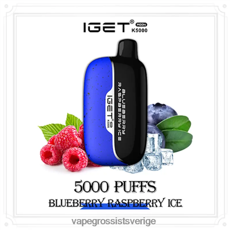 Vape Wholesale Reviews - IGET Moon k5000 4RZXTL3 blåbärshallonis