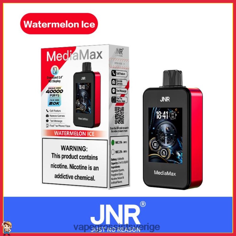 Vape Kit Wholesale - JNR MediaMax 40k puff 00LRR18 vattenmelon is