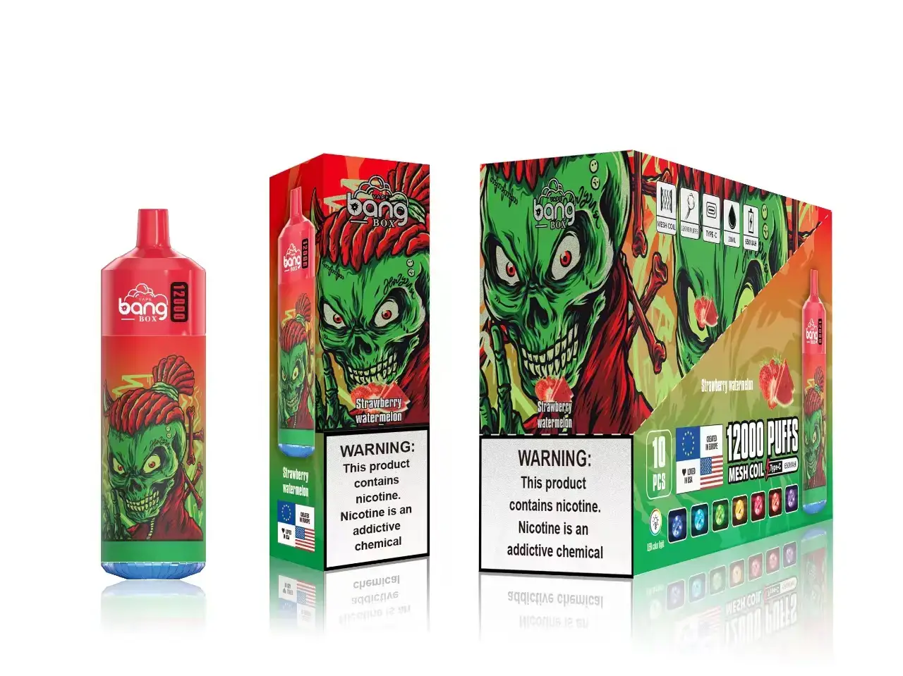 Vape Wholesale Sverige - jordgubbsvattenmelon BXF6H0121 Bang Box 12000 bloss