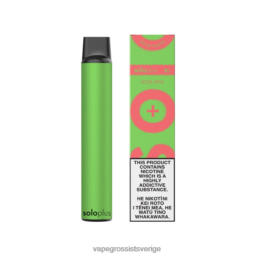 Nicotine Vapes Wholesale - Solo Plus engångsvape syrligt äpple L42TJ230