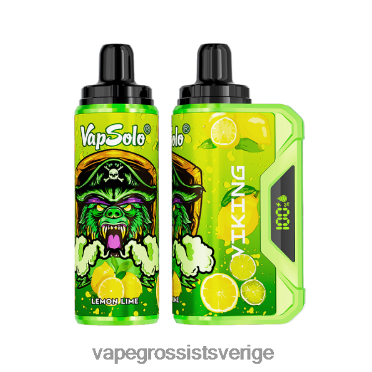 Vape Juice Wholesale - Vapsolo VIKING engångsvape citron lime 2RP0F4134