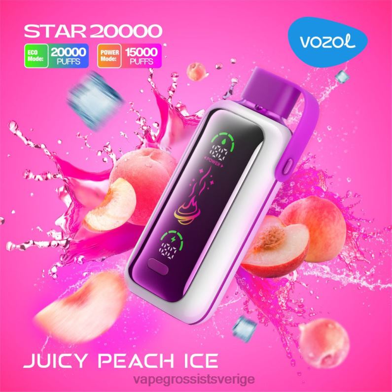 Nicotine Vapes Wholesale - VOZOL STAR 20 000 ZJ64N10 saftig persikois