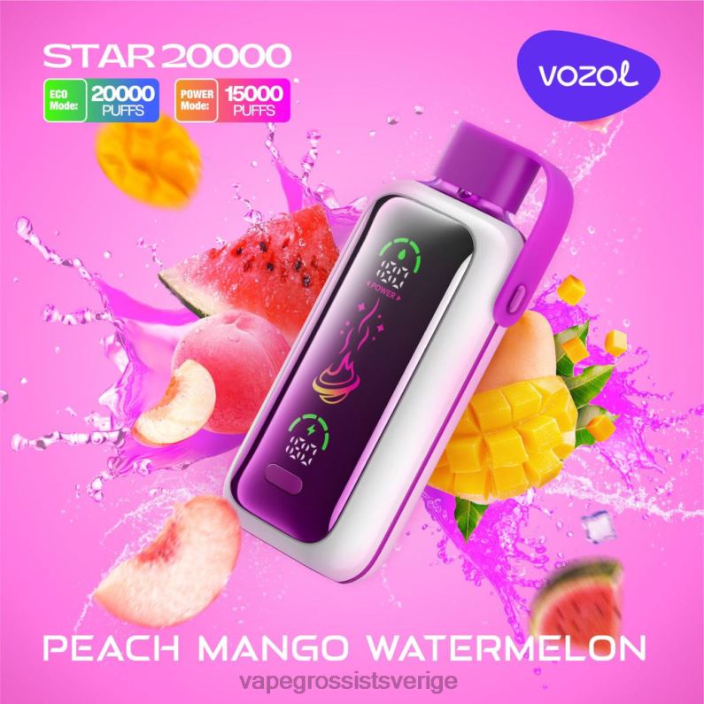 Vape Grossist - VOZOL STAR 20 000 ZJ64N16 persika mango vattenmelon