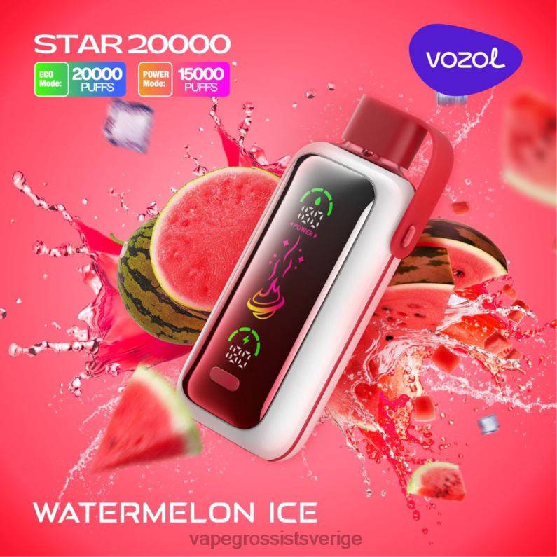 Vape Wholesale Reviews - VOZOL STAR 20 000 ZJ64N3 vattenmelon is