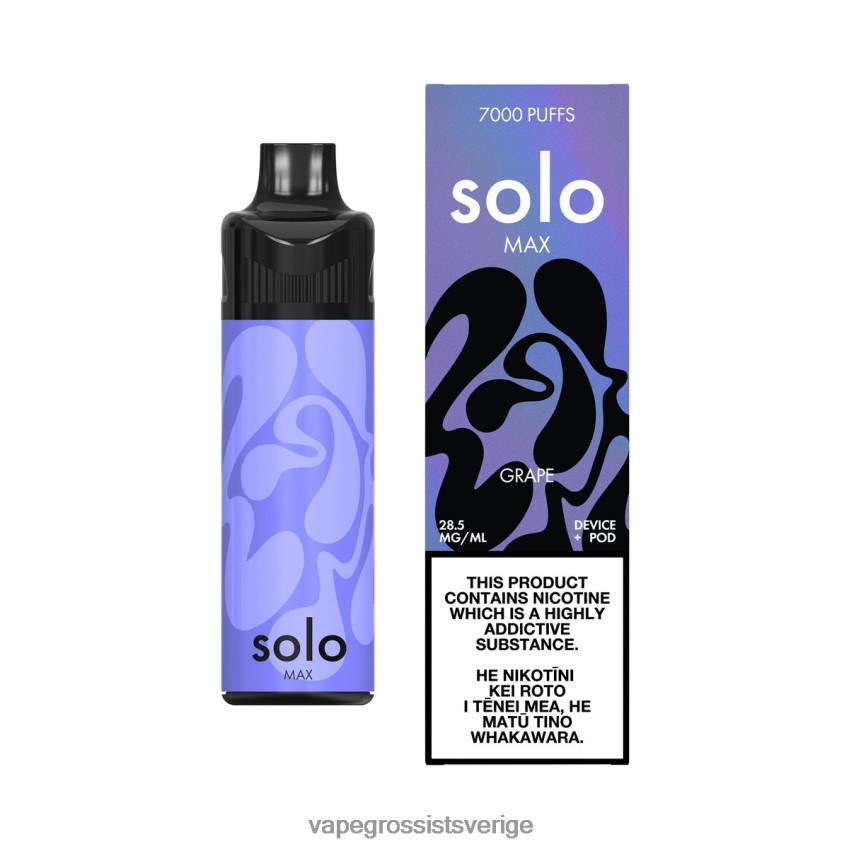 Disposable Vapes Sweden - Solo MAX pod kit druva L42TJ267